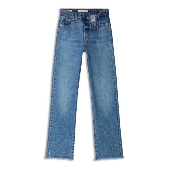 Levi's Wedgie Fit, Straight Leg, Raw Hem Jeans, Size 23 / 26 inch length, - Picture 1 of 4